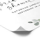 ハッカの水彩画 ブライダルシャワー ウェルカムサイン ポスター (角)