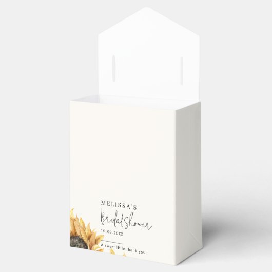 ハッカの花の太陽の花のブライダルシャワー フェイバーボックス (オープン)