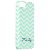 ハッカの香りがする緑のシェブロンパターンiPhone 5cケース Case-Mate iPhoneケース (裏面/右)