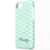 ハッカの香りがする緑のシェブロンパターンiPhone 5cケース Case-Mate iPhoneケース (裏面左)
