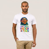 ハッカカラフルーTroll – 町最高のGifのコーダ Tシャツ (正面フル)