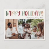 ハッカジュアルカラフルプホリデー写真3 シーズンポストカード (正面)