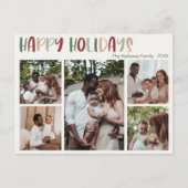 ハッカジュアルカラフルプホリデー写真5枚 シーズンポストカード (正面)