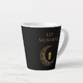 ハッカスタマイズプイードムバラクゴールデンブラッククレセント カフェラテマグ (右アングル)