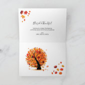 ハッカスタマイズプサンクスギビング秋のツリーカード カード (内部)