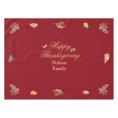 ハッカスタマイズプサンクスギビング秋秋 テーブルクロス (正面(横))