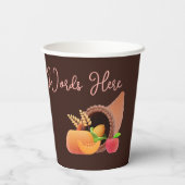 ハッカスタマイズプサンクスギビング秋秋 紙コップ (裏面)