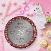 ハッカスタマイズプシルバー25周年記念 ペーパープレート (パーティー)