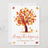 ハッカスタマイズプ感謝祭の秋の木Holida シーズンカード (正面)
