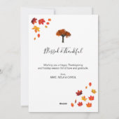 ハッカスタマイズプ感謝祭の紅葉 シーズンカード (裏面)