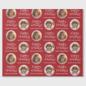 ハッカスタムプお洒落休日の写真 – 赤 ラッピングペーパー (フラット)