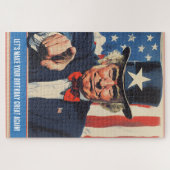 ハッカスタムプ50おもしろい誕生日向けトランプメッセージ ジグソーパズル (横)