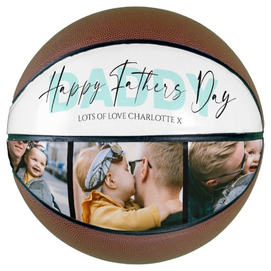 ハッカッコいいプファーザーズの日パパ3フォトコラージュ バスケットボール (正面)