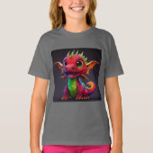 ハッカラフルピーベビードラゴンキッズ Tシャツ (正面)