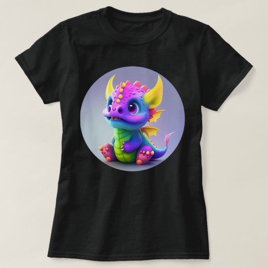 ハッカラフルピーベビードラゴンTシャツ Tシャツ (デザイン正面)