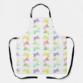 ハッカラフルピー子猫の柄 エプロン (正面)