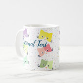 ハッカラフルピー子猫の柄 コーヒーマグカップ (正面左)