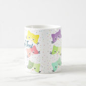 ハッカラフルピー子猫の柄 コーヒーマグカップ (中央)