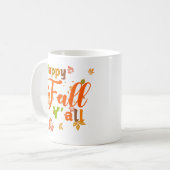 ハッカラフルピー秋Y'all with紅葉 コーヒーマグカップ (正面左)