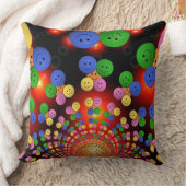 ハッカラフルピー顔スパイラル装飾用クッション クッション (ブランケット)