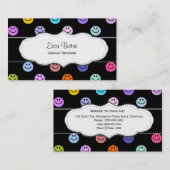 ハッカラフルピー顔パターン名刺 名刺 (正面/裏面)