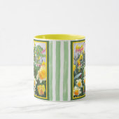 ハッカラフルプグッドモーニングフラワーコーヒーマグ マグカップ (中央)