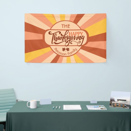 ハッカラフルプサンクスギビング秋ファミリーギャザリング 横断幕 (トレードショー)