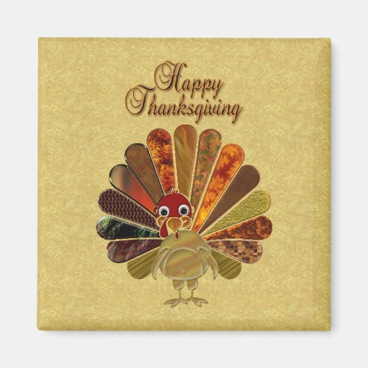 ハッカラフルプサンクスギビング マグネット (正面)