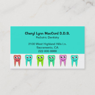 ハッカラフルプティースカスタム歯科の名刺 予約カード