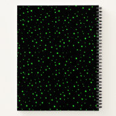 ハッカラフルプトカゲ持ち葉緑のドット ノートブック (裏面)