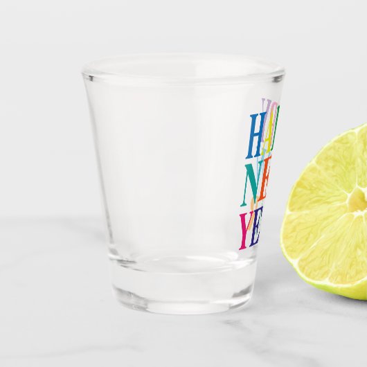 ハッカラフルプニューイヤータイポグラフィ ショットグラス (左)
