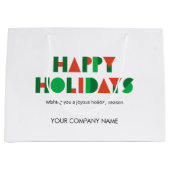 ハッカラフルプホリデーカスタムズ社名 ラージペーパーバッグ (正面)