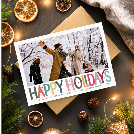 ハッカラフルプホリデーズカワイイレトロスターズフォト シーズンカード