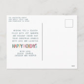 ハッカラフルプホリデーズカワイイレトロスターズフォト シーズンポストカード (裏面)