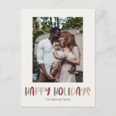 ハッカラフルプホリデー縦独身の写真 シーズンポストカード (正面)
