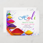 ハッカラフルプホリーパウダーボウルイベント招待状 ポストカード (正面/裏面)