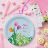 ハッカラフルプマザーの日 ペーパープレート (パーティー)