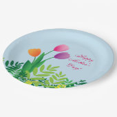 ハッカラフルプマザーの日 ペーパープレート (アングル)