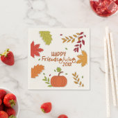 ハッカラフルプモダンフレンドシップ紙プレート スタンダードカクテルナプキン (インサイチュ)