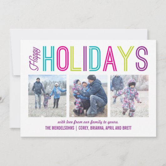 ハッカラフルプモダンホリデー3写真 シーズンカード (正面)