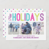 ハッカラフルプモダンホリデー3写真 シーズンカード (正面/裏面)