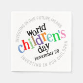 ハッカラフルプワールド・チルドレン・デー スタンダードカクテルナプキン (正面)