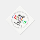 ハッカラフルプワールド・チルドレン・デー スタンダードカクテルナプキン (角)
