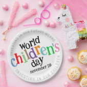 ハッカラフルプワールド・チルドレン・デー ペーパープレート (パーティー)