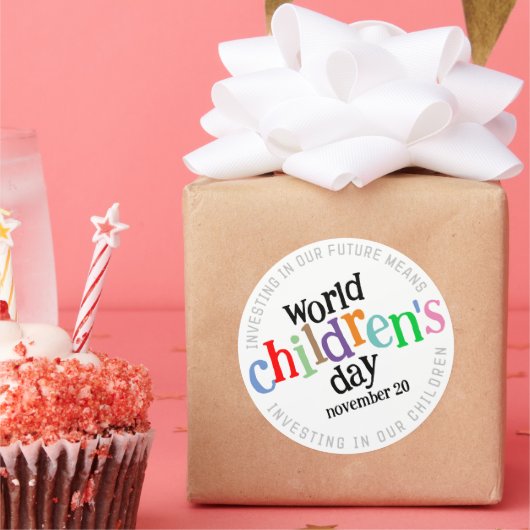 ハッカラフルプワールド・チルドレン・デー ラウンドシール (パーティー)