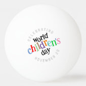ハッカラフルプワールド・チルドレン・デー 卓球ボール (正面)