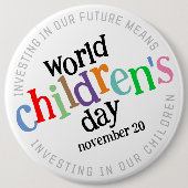 ハッカラフルプワールド・チルドレン・デー 缶バッジ (正面)