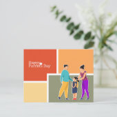 ハッカラフルプ親子の日はがき ポストカード (スタンド正面)