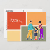 ハッカラフルプ親子の日はがき ポストカード (正面/裏面)