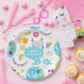 ハッカラフルモダンプ過ぎ ペーパープレート (パーティー)